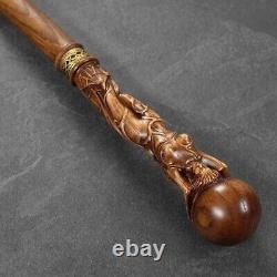 Goddess Fancy Wooden Walking Stick Handmade Unique Walking Cane for man & woman