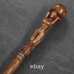 Goddess Fancy Wooden Walking Stick Handmade Unique Walking Cane for man & woman