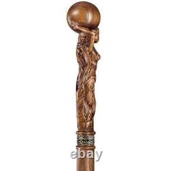 Goddess Fancy Wooden Walking Stick Handmade Unique Walking Cane for man & woman