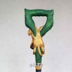 Golden Gryphon Cane Hand Carved Handle cane Hiking Wooden walking stick 37