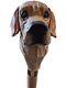 Golden Retriever Head Dog Walking Stick Wooden Hand & Walking Caneartist Signed
