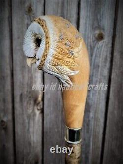 Hand Carved Bird Handle Wooden Walking Stick Animal bird Walking Cane Best Gift
