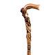 Hand-carved Light Wooden Cane Walking Stick With Rose Flower Motif Gift Women