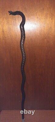Hand Carved Snake Wooden Walking Stick Cobra Walking Cane
