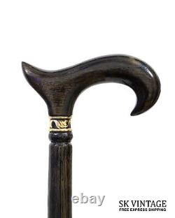 Hand Carved Walking Cane, Stylish Handmade Wooden Walking Stick Vintage Victoria