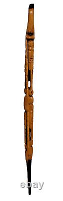 Hand-Carved Wood Jamaican Rasta Walking Stick/ Cane, One-Of-A-Kind, Handmade