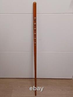 Hand Carved Wooden Caged Ball Walking Stick Cane Folk Art Carving. 6 Caged Balls