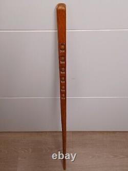 Hand Carved Wooden Caged Ball Walking Stick Cane Folk Art Carving. 6 Caged Balls