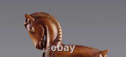 Hand Carved Wooden Horse Head Cane Handmade Handle Wood Walking Cane Stick Best