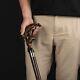 Hand Carved Wooden Walking Stick Falconry Handle Walking Cane Christmas Gift Xc1