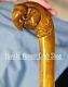 Hand Carved Wooden Walking Stick Parrot Handle Walking Cane Christmas Bird Gf C