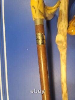 Hand Carved Wooden Walking Sticks Walking Cane Unique Designs 7 Cane Lot