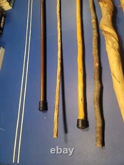 Hand Carved Wooden Walking Sticks Walking Cane Unique Designs 7 Cane Lot