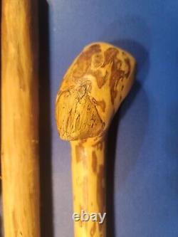 Hand Carved Wooden Walking Sticks Walking Cane Unique Designs 7 Cane Lot