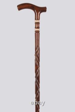 Hand-carved Orthopedic Wooden Walking Stick, High Quality Wooden Unique Cane