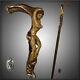 Hand Carved Walking Stick Cane Love Naked Girl Wooden Hand Crafted Gift For Men