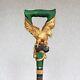 Hand Carved Cane Wooden Walking Stick Walking Cane Hiking Golden Gryphon Cane