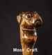 Hand Carved Dog Handle Wooden Walking Stick Animal Walking Cane Christmas Gift