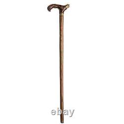 Hand carved panther handle wooden walking stick animal Walking cane best gift