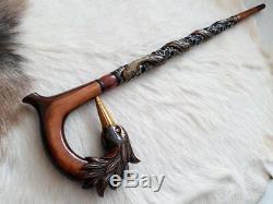 Hand carved snake Wooden walking stick snake Mother's Day Carved NW49