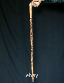 Hand carved wooden canes Easy to hold Unique design walking stick