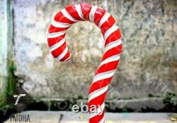 Hand craved Christmas candy wooden walking cane candy walking stick best gift 11