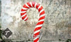 Hand craved Christmas candy wooden walking cane candy walking stick best gift 11