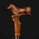 Hand Craved Dog Handle Wooden Walking Cane Dog Animal Walking Stick Best Gifta