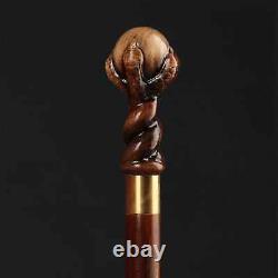 Hand craved eagle foot handle wooden walking cane animal walking stick best gifW