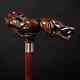 Hand Craved Horse Handle Wooden Walking Cane Walking Stick Horse Christmas Gifta