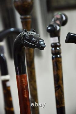 Handcarved Horse Head Unique Walking Stick, Handmade Wooden Carved Cane Gift