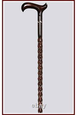 Handcarved Orthopedic Special Walking Stick, High Quality Wooden Cane, GIFT