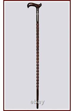 Handcarved Orthopedic Special Walking Stick, High Quality Wooden Cane, GIFT