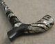 Handcrafted 31 Natural Mother Of Pearl Inlay Ebony Wooden Walking Cane Stick