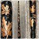 Handcrafted Carved Wood Walking Cane Hiking Stick Maple Leaves 44 X 1.5 Staff
