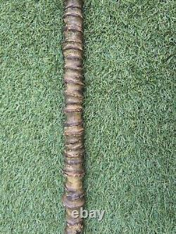 Handcrafted Wood Hiking Stick Natural Spiral Round Walking Staff Very RARE 33