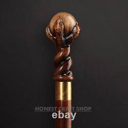 Handle Walking Cane Christmas Best Hand Carved Wooden Walking Stick Eagle Foot