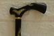 Handmade 35 Walking Wooden Cane, Mother Of Pearl Inlay Ebony Wood Stick Cane