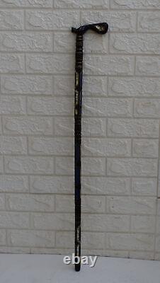 Handmade 36 Lapis & Mother of Pearl Inlaid Wooden Stick, 92 cm Walking Cane
