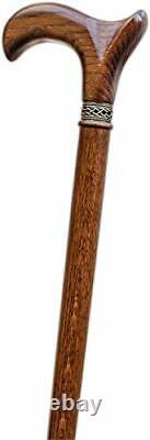 Handmade Ergonomic Wooden Walking Cane for Men and Women Stylish #2 Caramel