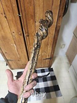 Handmade Fractal Wood Burned 40 Swirl Twist Hiking Walking Stick Wizard Staff