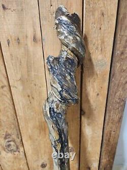 Handmade Fractal Wood Burned 40 Swirl Twist Hiking Walking Stick Wizard Staff