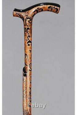 Handmade Special Unique Carved Cane, High Quality Unique Wooden Walking Stick