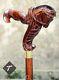 Horse Handle Walking Stick Wooden Hand Carved Walking Cane Horse Xmas Best Giftg