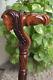 Horse Wooden Hand Carved Cane Traditional Hand Carved Walking Stick With Brown P