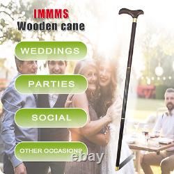 IMMMS Cane Walking Cane for Men and Women, Wooden Cane Walking Stick- Premium Eb