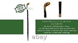 Imported Shillelagh Wooden Irish Walking Stick, Handcrafted 100% Blackthorn W