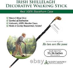 Imported Shillelagh Wooden Irish Walking Stick, Handcrafted 100% Blackthorn Wood