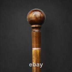 Knob Walking Cane, Sturdy Wooden Stick, Hand Carved Hiking Banger Handmade