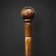 Knob Walking Cane, Sturdy Wooden Stick, Hand Carved Hiking Banger Handmade